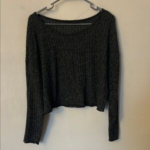 SHEIN Charcoal Ribbed Sweater